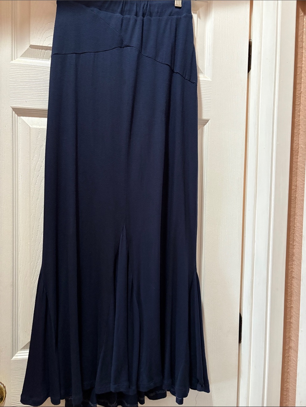 Bordeaux Navy Flowing Maxi Skirt